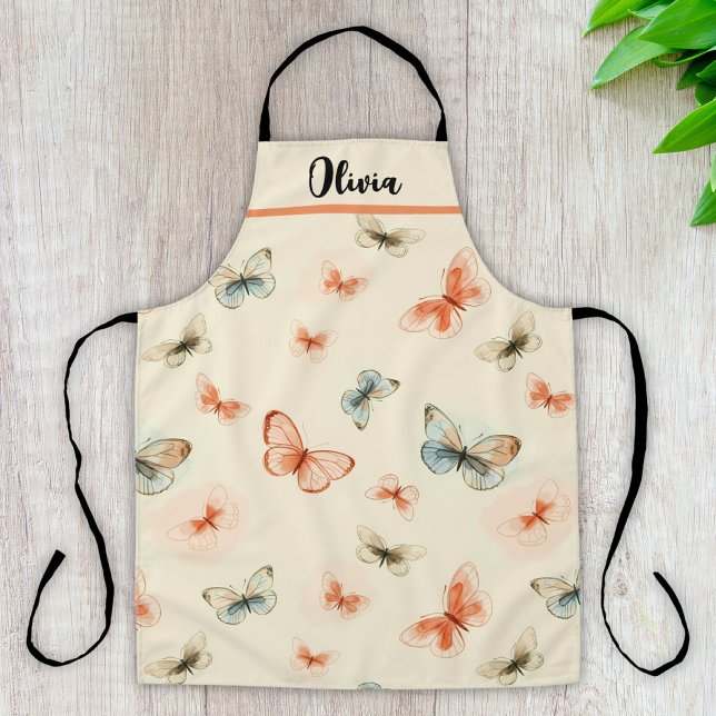 Tablier Papillons stylés Art Line (Créateur téléchargé)