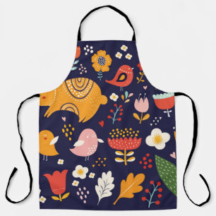 Tablier Pâques du printemps : fleurs, collection de lapins