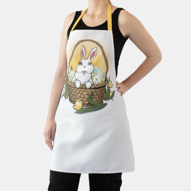 Tablier Pâques Lapin Apron Lapin Pâques Panier Apron (Insitu)