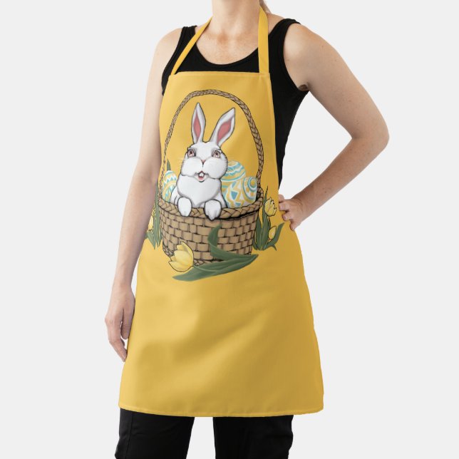 Tablier Pâques Lapin Apron Lapin Pâques Panier Apron (Insitu)