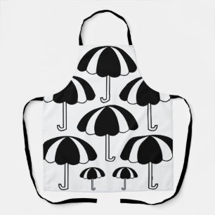 Tablier Parapluie noir et blanc mignon