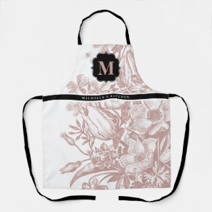 Tablier Parc floral monogramme