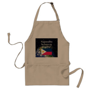 Tablier Parlez-vous le tagalog ? en tagalog. Drapeau et Te