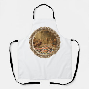 Tablier Parodie de peinture de la Renaissance homme mangea