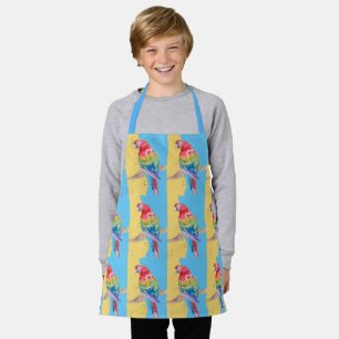 Tablier Parrot Macaw Pastel Blue Bird Birthday Boys Childr