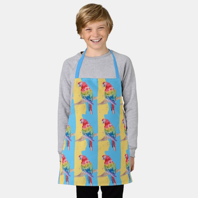 Tablier Parrot Macaw Pastel Blue Bird Birthday Boys Childr (Porté)