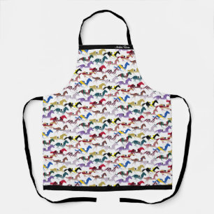 Tablier Partez pour les courses de chevaux Jockey Motif en