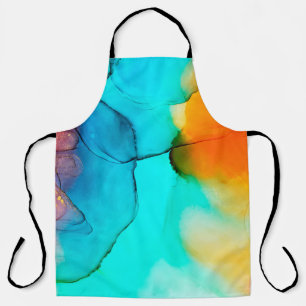 Tablier Partie de peinture à l'encre d'alcool, macro photo