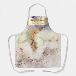 Tablier Parties scintillant Aquarelle Or Fond