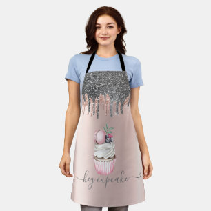 Tablier Parties scintillant argent  Rose Gold Cupcake Maca