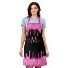 Parties scintillant de séchage rose chaud Monogram