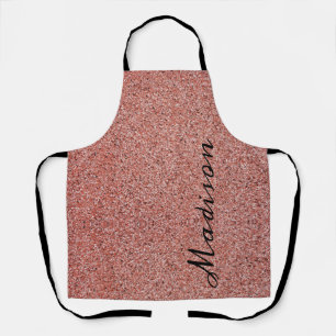 Tablier Parties scintillant dorée Rose moderne personnalis