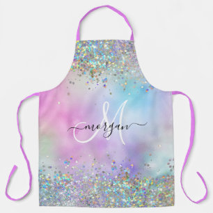 Tablier Parties scintillant holographique Rainbow Pastels