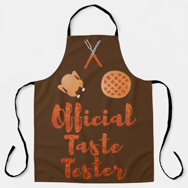 Tablier Parties scintillant officielle Taste Tester Thanks (Recto)