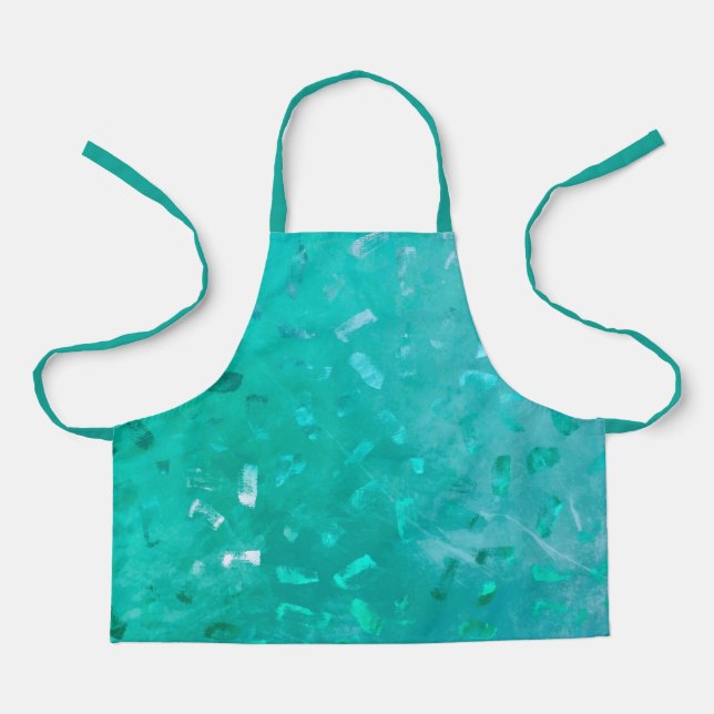 Tablier Parties scintillant turquoise (Recto)