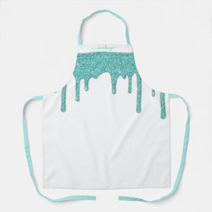 Tablier Parties scintillant turquoise Aqua Blue Sparkle Dr