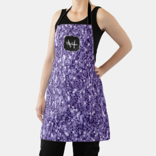 Tablier Parties scintillant violet ultra violet scintille