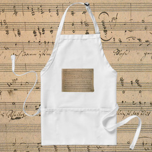 Tablier Partition antique de 1822, Chanson du vieil homme