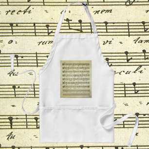Tablier Partition musicale vintage, partition musicale ant