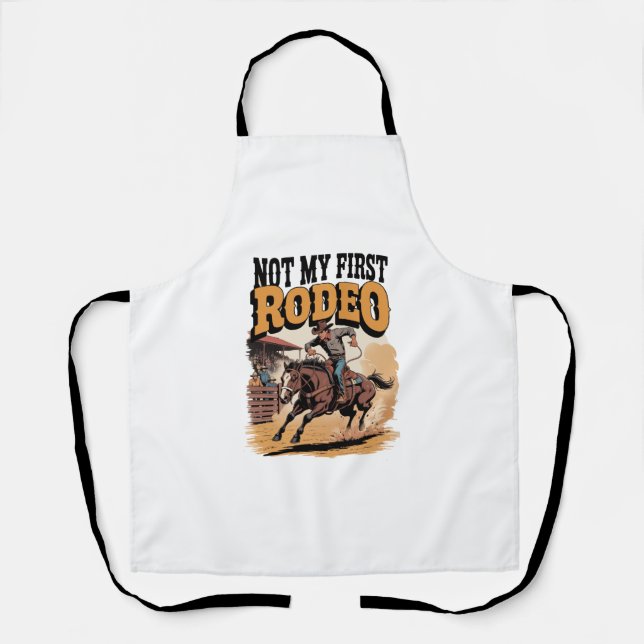 Tablier Pas mon premier Rodeo Horse pays Western (Recto)