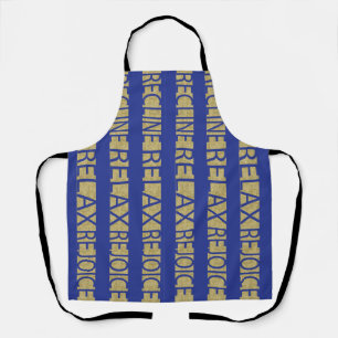 Tablier Passover Recline Blue Gold Apron