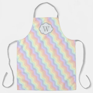 Tablier Pastel Arc-en-ciel Vagues Tout-En-Plan
