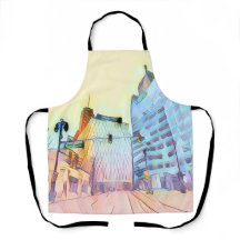 Pastel Cityscape Apron