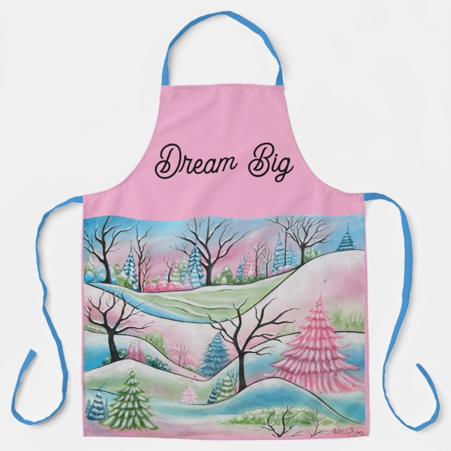 Tablier Pastel Winter Forest Whimsical Art (Recto)