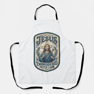 Tablier Patch brodé Jésus Regardez Patch brodé Jésus