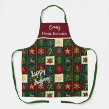 Patchwork de Noël classique avec motifs festifs