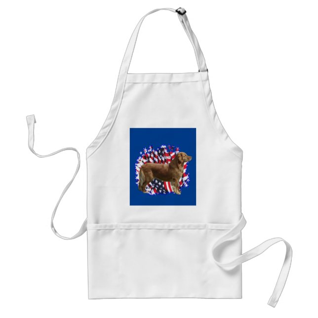 Tablier Patriotique Golden Retriever Apron (Devant)