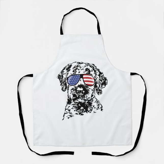 Tablier Patriotique Lagotto Romagnolo American Drapeau chi (Recto)