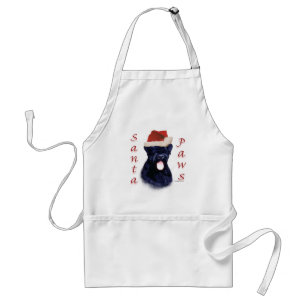 Tablier Patrouilles de Père Noël Terrier Russe Noir