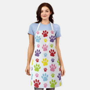 Tablier Paws colorés, Motif Paw, Paws de chien, Empreintes