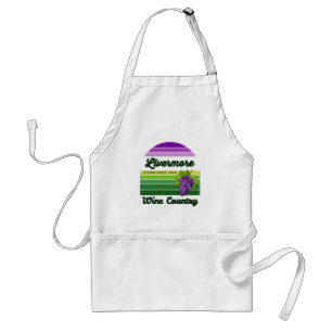 Tablier Pays du vin de Livermore Raisins rayés violet vert