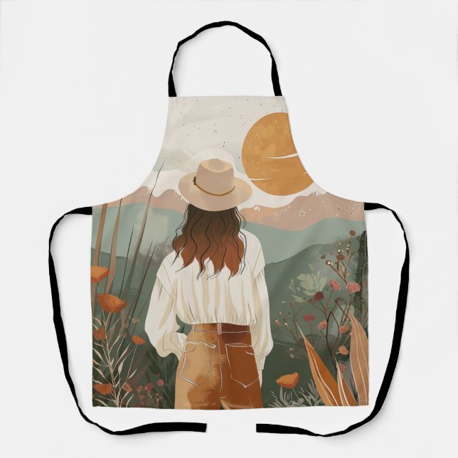 Tablier Paysage Abstrait de Boho (20) (Recto)