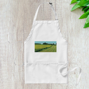 Tablier Paysage Campagnard Vert