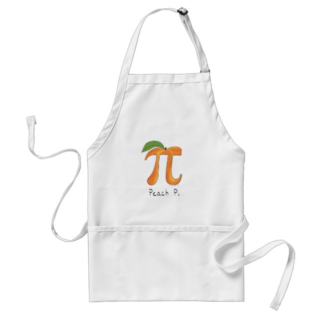 Tablier Peach Pi Cute Math Pi Day Pie Baking Apron (Devant)