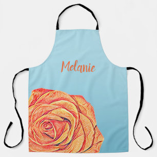 Tablier Peachy Tangerine Rose