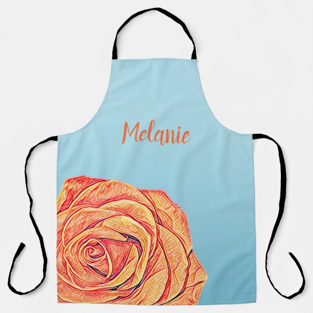 Tablier Peachy Tangerine Rose (Recto)