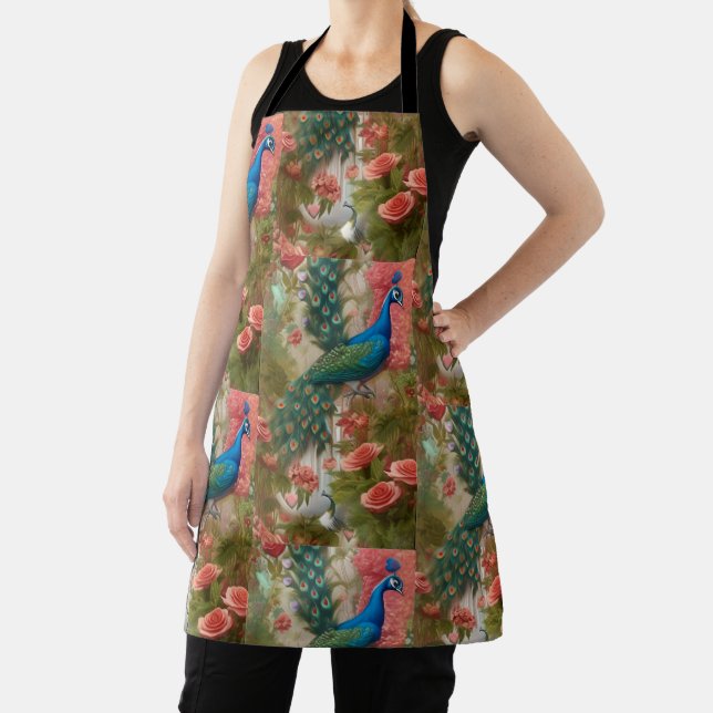 Tablier Peacock en Apricot Jardin Rose (Insitu)