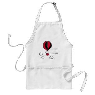 Tablier PEANUTS   Motif rouge et noir