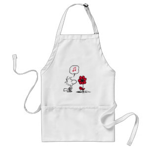 Tablier PEANUTS   Motif rouge et noir