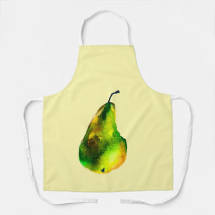 Tablier Pear aquarelle fruit vert
