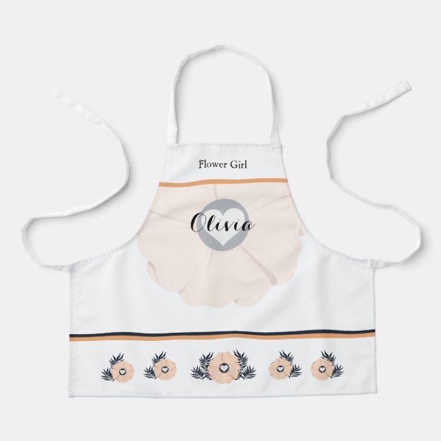 Tablier Pearl Black Watusi Tacao Fleur fille Mariage Apron (Recto)