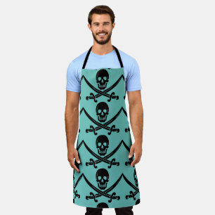 TABLIER PEAU DE PIRATE N CROSSBONES CUISINE GRILLOUT APRON