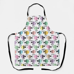 Tablier Pêche sans mer abstrait scandinave marine moderne
