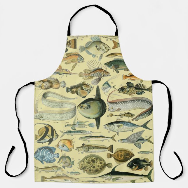 Tablier Pêche scientifique vintage (Recto)