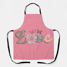 Peggy Ann Pink Love Cuisine Apron