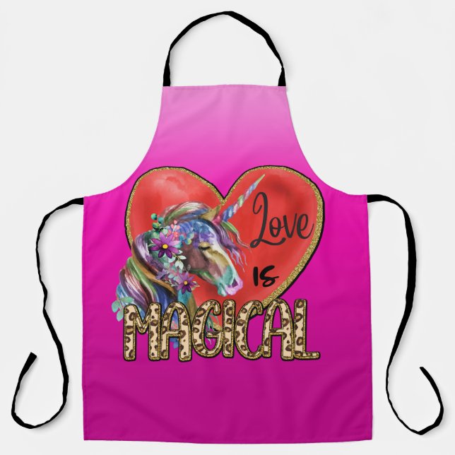 Tablier Peggy Ann Rose Love Est Magique Cuisine Apron (Recto)